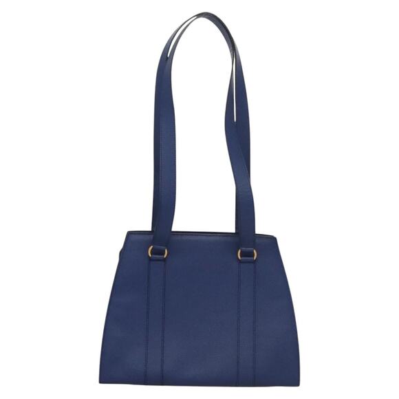 CELINE Shoulder Bag Leather Blue Gold - Picture 3 of 13